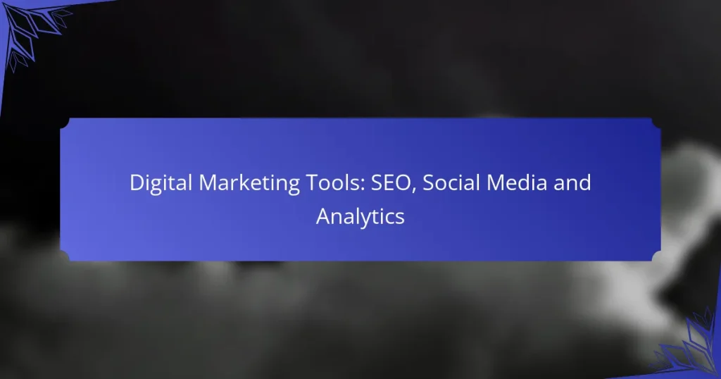 Digital Marketing Tools: SEO, Social Media and Analytics