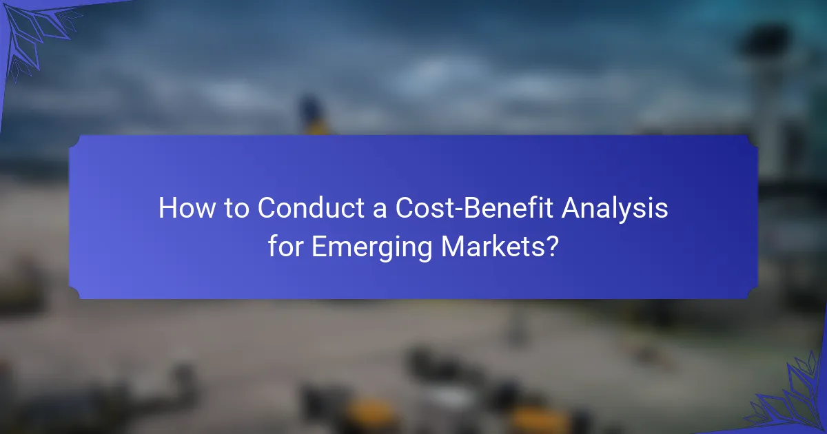 How to Conduct a Cost-Benefit Analysis for Emerging Markets?