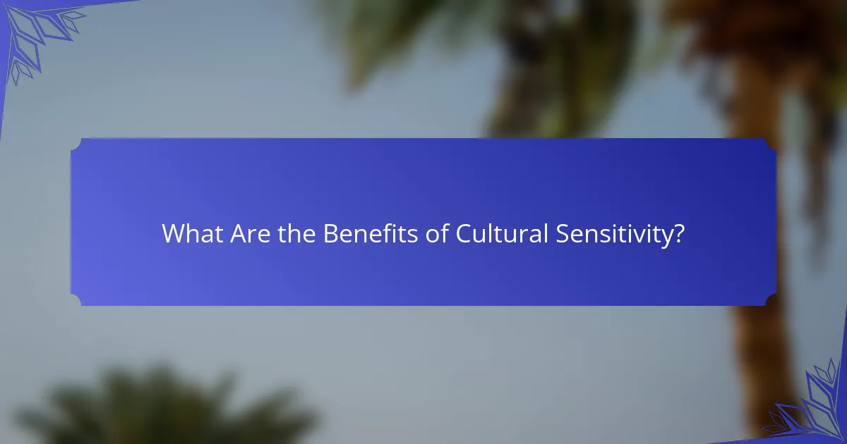 What Are the Benefits of Cultural Sensitivity?
