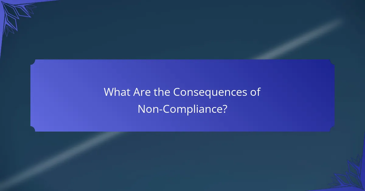 What Are the Consequences of Non-Compliance?
