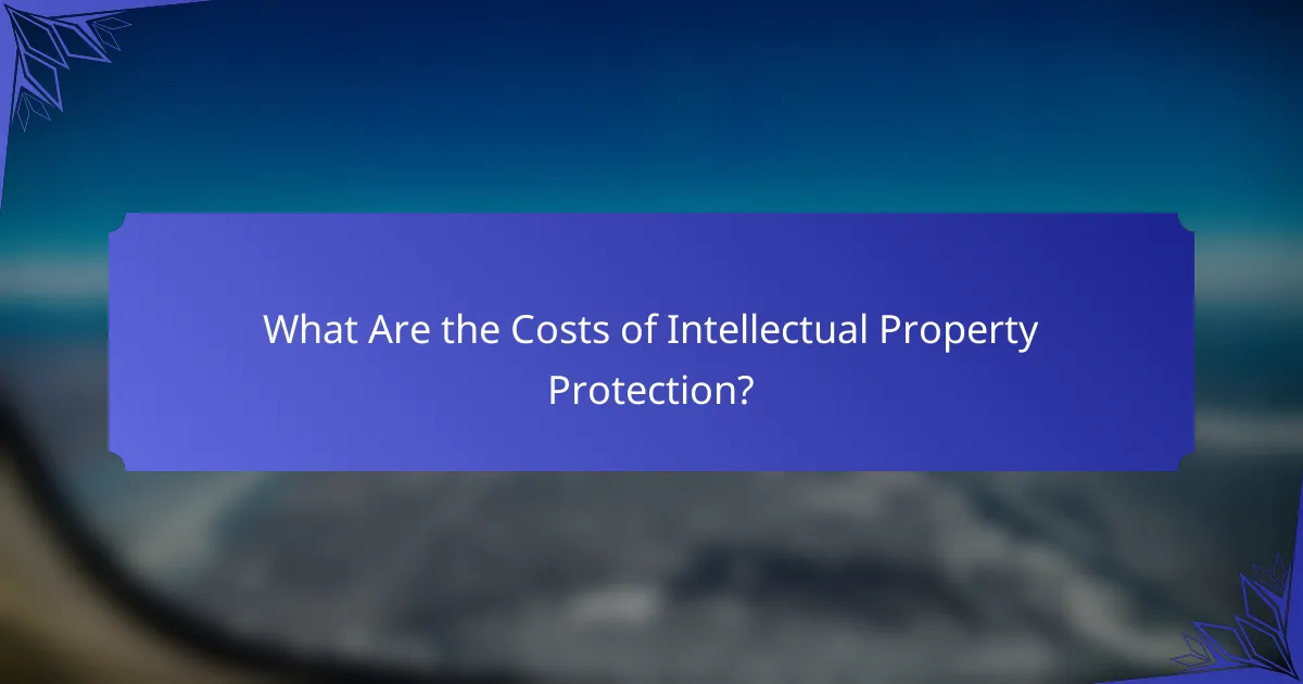 What Are the Costs of Intellectual Property Protection?