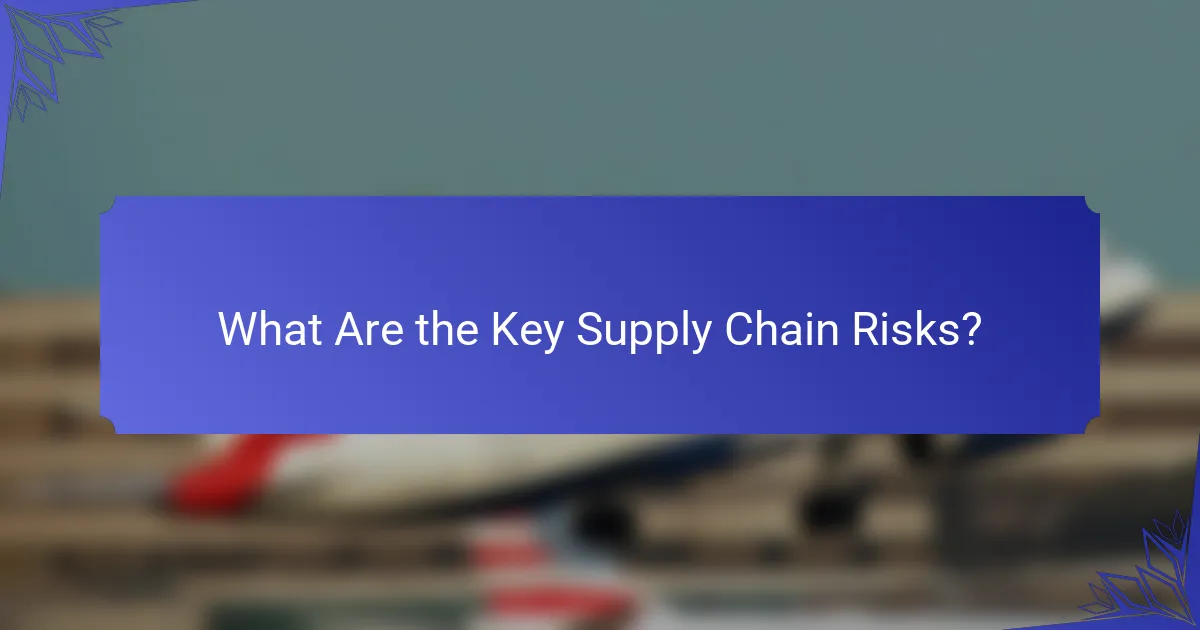 What Are the Key Supply Chain Risks?